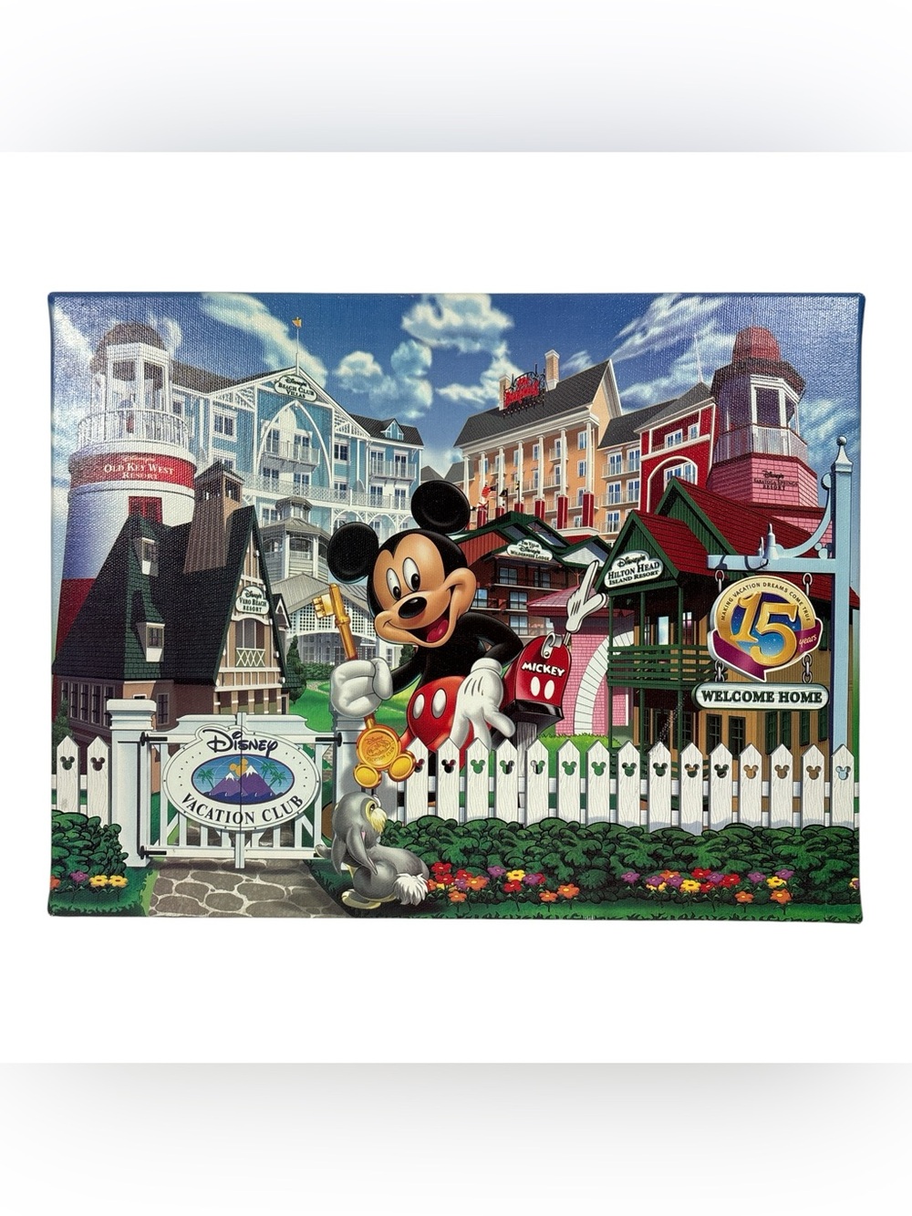 Disney Vacation Club DVC 15th Anniversary Commemorative Giclee Canvas Print